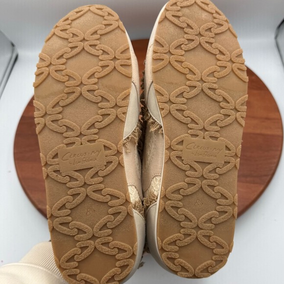 Circus NY Sam Edelman Nash Lace Ruffle Sneakers Beige Tan Floral Girly Women 8.5 - Picture 10 of 12